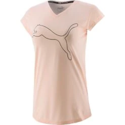 Puma Women's Favourite Heather Cat Training T-Shirt Cloud Pink Heather