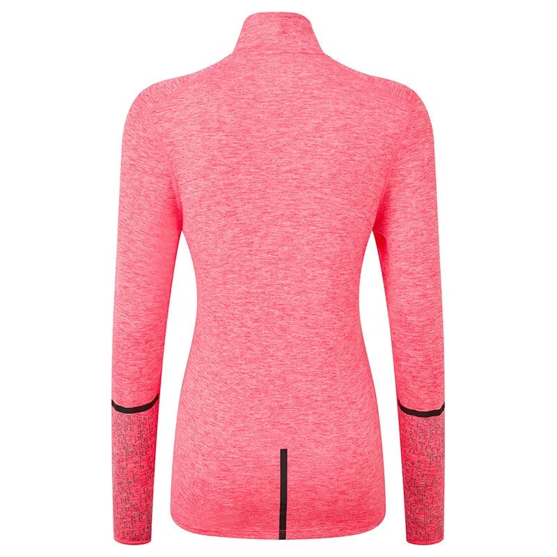 Ronhill Women's Life Nightrunner Half Zip Top Hot Pink Marl / Pewter - Image 2