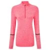 Ronhill Women's Life Nightrunner Half Zip Top Hot Pink Marl / Pewter