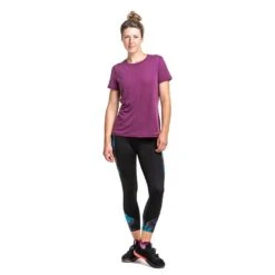 Ronhill Women's Life Satori Crop Leggings Grape Shadow Swirl