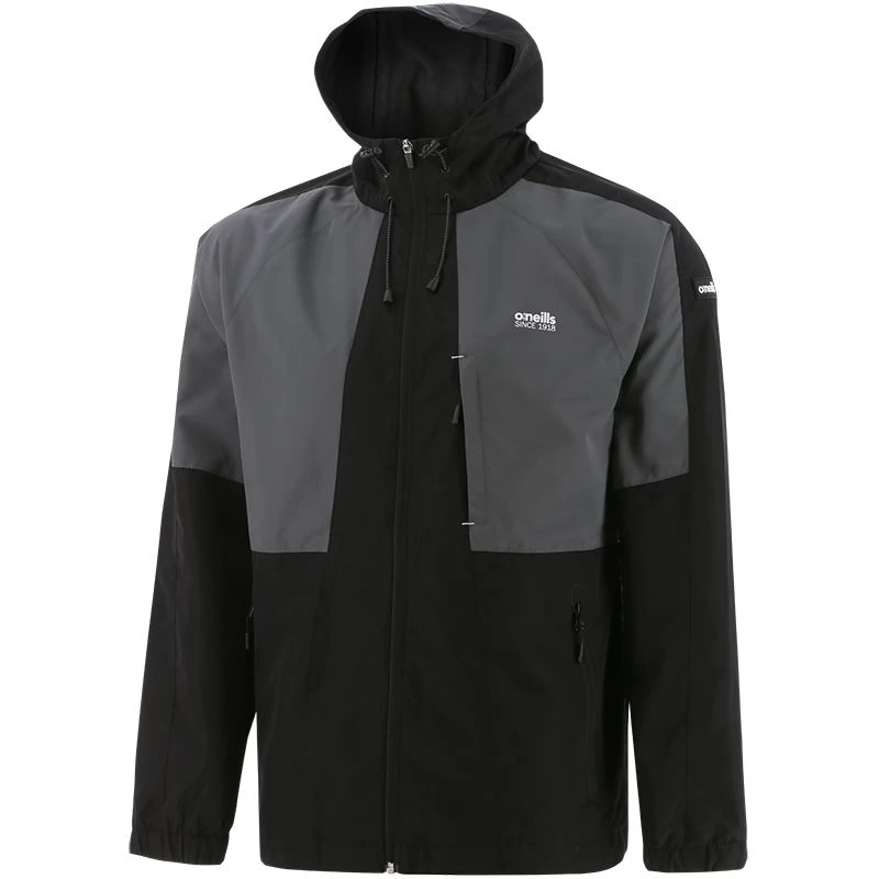 Men’s Rio Hooded Rain Jacket Black / Grey / White 5 Men’s Rio Hooded Rain Jacket Black / Grey / White - Image 5