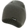 Rocky Ribbed Beanie Hat Dark Grey