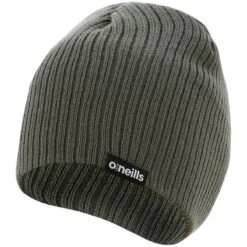 Rocky Ribbed Beanie Hat Dark Grey