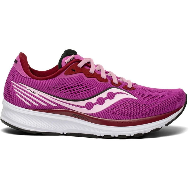 Saucony Women's Ride 14 Running Shoes Razzle / Fairytale 1 Saucony Women's Ride 14 Running Shoes Razzle / Fairytale