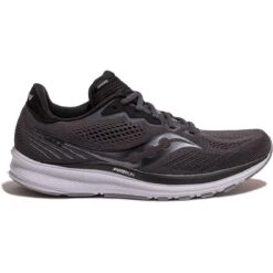 Saucony Men's Ride 14 Running Shoes Charcoal / Black