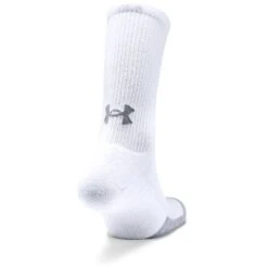 Under Armour Men's HeatGear® Crew Socks 3 Pack White / Steel -underwear Zone s7.1346751 100 slbadd sl