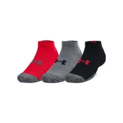 Under Armour Adult HeatGear® Lo Cut Socks 3-Pack Red / Pitch Grey / Black