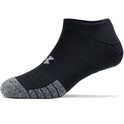 Under Armour HeatGear No Show Socks 3 Pack Black / Steel 9 Under Armour HeatGear No Show Socks 3 Pack Black / Steel -underwear Zone s7.1346755 001 sideprof sl