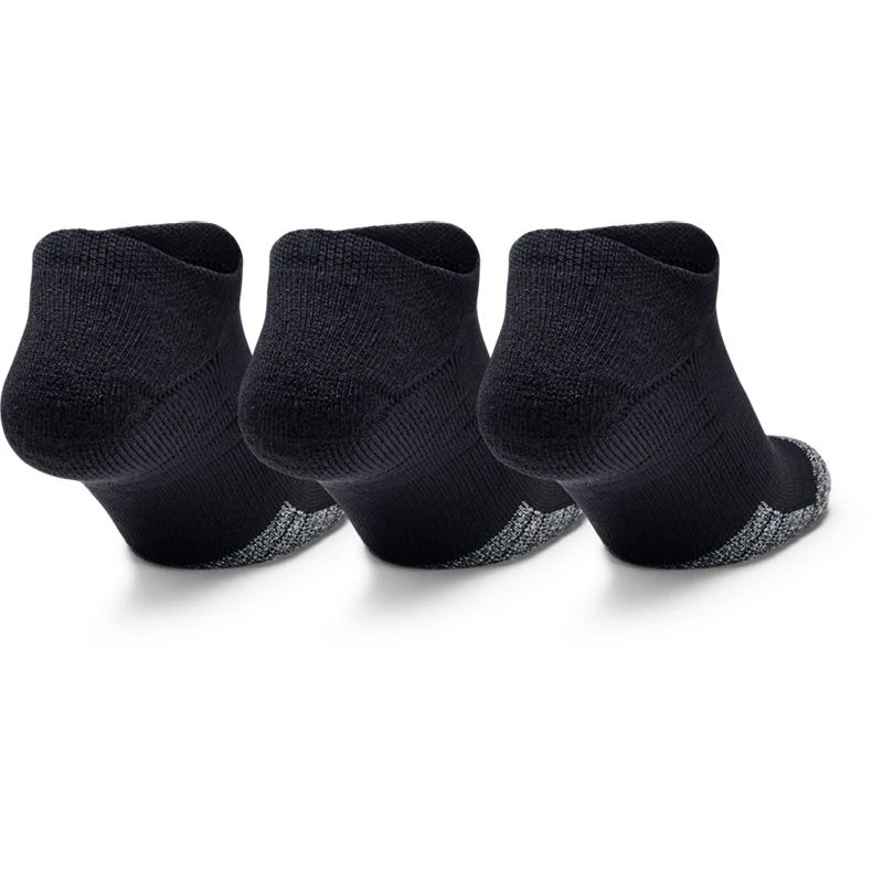 Under Armour HeatGear No Show Socks 3 Pack Black / Steel 2 Under Armour HeatGear No Show Socks 3 Pack Black / Steel - Image 2