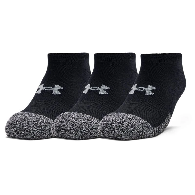 Under Armour HeatGear No Show Socks 3 Pack Black / Steel 1 Under Armour HeatGear No Show Socks 3 Pack Black / Steel