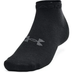 Under Armour Unisex Essential Low Cut Socks 3 Pack Black / Pitch Grey -underwear Zone s7.1365745 001 slf sl