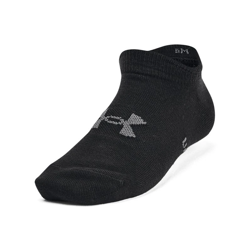 Under Armour Kids' UA Essential 6-Pack No Show Socks Black / Black / Pitch Grey 4 Under Armour Kids' UA Essential 6-Pack No Show Socks Black / Black / Pitch Grey - Image 4