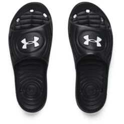 Under Armour Men's Locker IV Slides Black / White -underwear Zone s7.3023758 001 toe