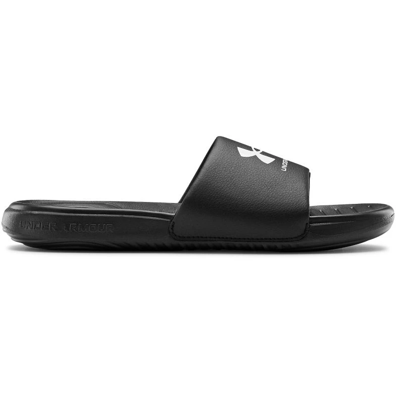 Under Armour Men's Ansa Fixed Slides Black / White 1 Under Armour Men's Ansa Fixed Slides Black / White