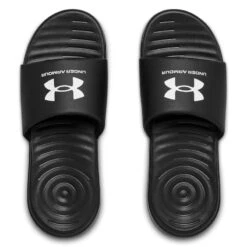Under Armour Men's Ansa Fixed Slides Black / White 7 Under Armour Men's Ansa Fixed Slides Black / White -underwear Zone s7.3023761 004 toe