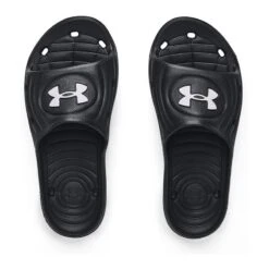 Under Armour Locker IV Kids' Sliders Black / White -underwear Zone s7.3023787 001 toe