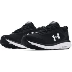 Under Armour Men's Charged Assert 9 Running Shoes Black / White -underwear Zone s7.3024590 001 pair