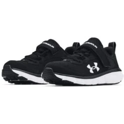 Under Armour UA Assert 9 AC Junior Running Shoes Black / White -underwear Zone s7.3024635 001 pair