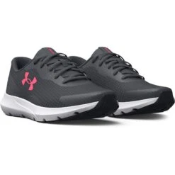 Under Armour Women's Surge 3 Running Shoes Pitch Grey / White / Cerise -underwear Zone s7.3024894 103 pair