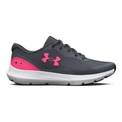 Under Armour Surge 3 Youth Running Shoes Pitch Grey / Cerise