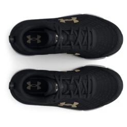 Under Armour Assert 10 Youth Running Shoes Black / Metallic Gold -underwear Zone s7.3026189 001 toe