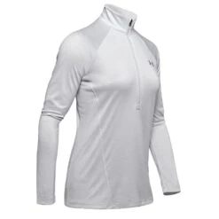 Under Armour Women's UA Tech™ Half Zip Twist Halo Grey / Metallic Silver -underwear Zone s7.ps1320128 014 hf
