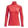 Under Armour Women's Tech™ Twist ½ Zip Beta / Pomegranate / Metallic Silver