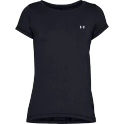 Under Armour Women's HeatGear® Armour T-Shirt Black / Metallic Silver -underwear Zone s7.ps1328964 001 hf