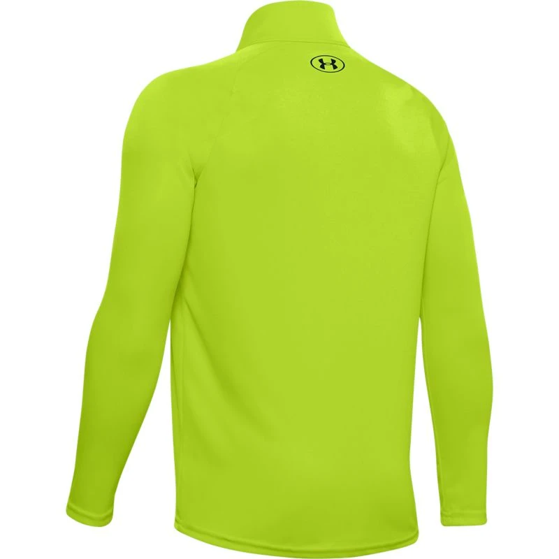 Under Armour Kids' Tech 2.0 Half Zip Green Citrine / Black 2 Under Armour Kids' Tech 2.0 Half Zip Green Citrine / Black - Image 2