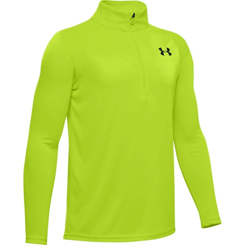 Under Armour Kids' Tech 2.0 Half Zip Green Citrine / Black 1 Under Armour Kids' Tech 2.0 Half Zip Green Citrine / Black