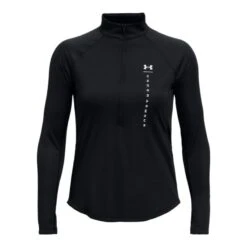 Under Armour Women's UA Speed Stride Attitude Half Zip Top Black / White / Reflective -underwear Zone s7.ps1356218 002 hf