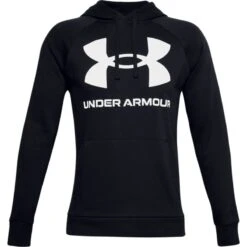 Under Armour Men's UA Rival Fleece Big Logo Hoodie Black / Onyx White 10 Under Armour Men's UA Rival Fleece Big Logo Hoodie Black / Onyx White -underwear Zone s7.ps1357093 001 hf