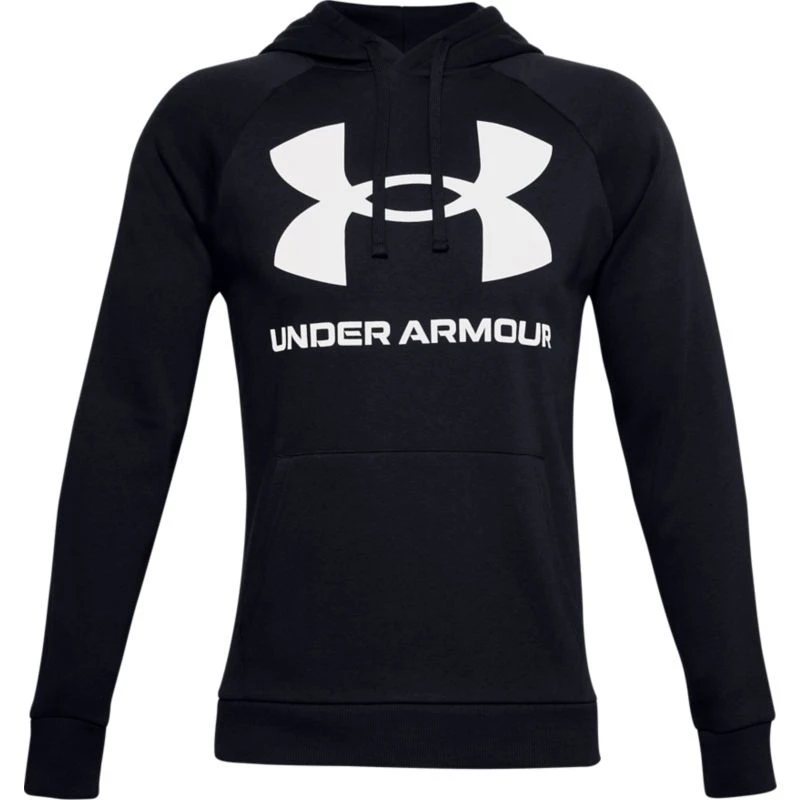 Under Armour Men's UA Rival Fleece Big Logo Hoodie Black / Onyx White 5 Under Armour Men's UA Rival Fleece Big Logo Hoodie Black / Onyx White - Image 5