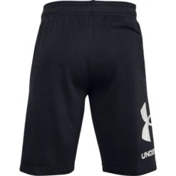 Under Armour Men's UA Rival Fleece Big Logo Shorts Black / Onyx White -underwear Zone s7.ps1357118 001 hb