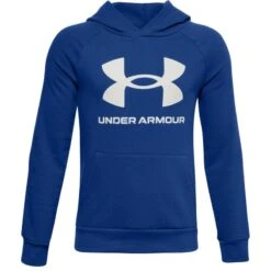 Under Armour Kids' UA Rival Fleece Big Logo Hoodie Royal / Onyx White