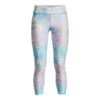 Under Armour Kids' HeatGear® Armour Printed Ankle Crop Leggings Purple Note / Cloudless Sky
