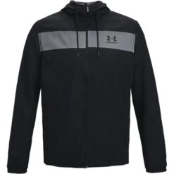 Under Armour Men's UA Sportstyle Windbreaker Jacket Black / Black -underwear Zone s7.ps1361621 001 hf
