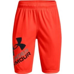 Under Armour Kids' UA Prototype 2.0 Logo Shorts Phoenix Fire / Black