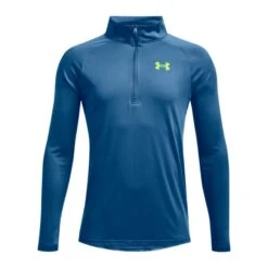 Under Armour Kids' Tech™ 2.0 Half Zip Cruise Blue / High-Vis Yellow