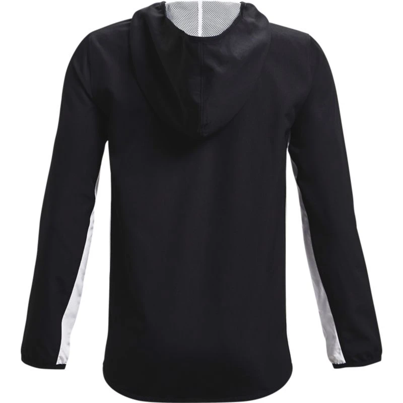 Under Armour Kids' UA Woven Track Jacket Black / White 2 Under Armour Kids' UA Woven Track Jacket Black / White - Image 2