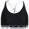 Under Armour Kids' UA Crossback Sports Bra Black / White