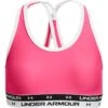 Under Armour Kids' UA Crossback Sports Bra Cerise / White