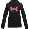 Under Armour Kids' UA Rival Fleece Logo Hoodie Black / Cerise