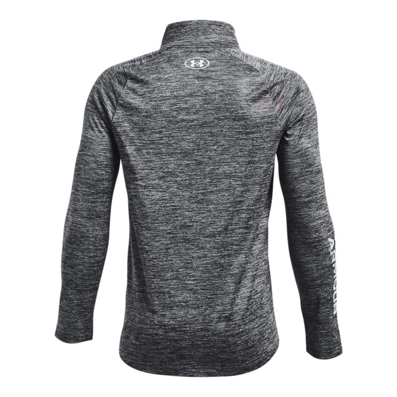 Under Armour Kids' Tech™ Big Logo Half Zip Pitch Gray / Mod Gray / White 2 Under Armour Kids' Tech™ Big Logo Half Zip Pitch Gray / Mod Gray / White - Image 2