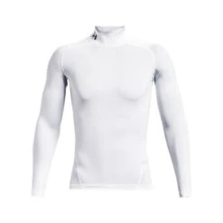 Under Armour Men's HeatGear® Armour Mock Long Sleeve Top White / Black -underwear Zone s7.ps1369606 100 hf