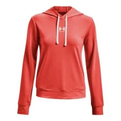 Under Armour Women's Rival Terry Hoodie Vermillion / White -underwear Zone s7.ps1369855 872 hf