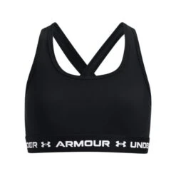 Under Armour Kids' Crossback Sports Bra Black / White