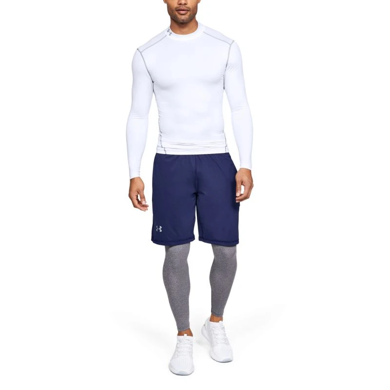 Under Armour Men's UA ColdGear® Armour Compression Mock Baselayer White / Steel 4 Under Armour Men's UA ColdGear® Armour Compression Mock Baselayer White / Steel - Image 4