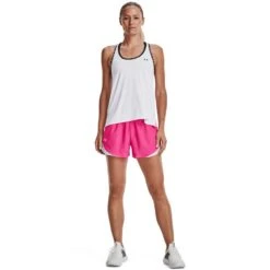 Under Armour Women's UA Play Up Shorts 3.0 Electro Pink / White -underwear Zone s7.v5 1344552 695 fsf