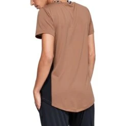 Under Armour Women's Tech Colour Block Short Sleeve T-Shirt Brown 7 Under Armour Women's Tech Colour Block Short Sleeve T-Shirt Brown -underwear Zone s7.v5 1351087 270 bc